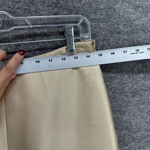 Ann Taylor Dress Pants Women 6 Beige Pleated High Rise Silk Lined Zipper Casual - Picture 3 of 7